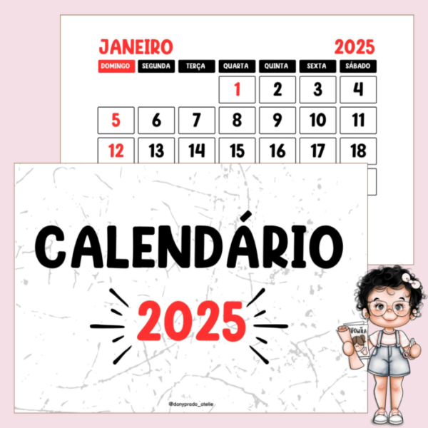 Calendário 2025 Tradicional