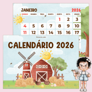 Calendário Fazendinha 2026
